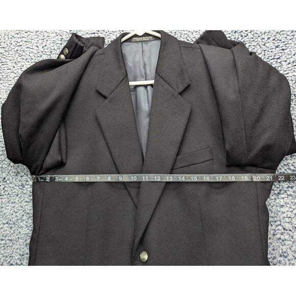 VTG Hart Schaffner Marx 100% Cashmere Blazer Mens 42L Two Button Office Black - Picture 9 of 13